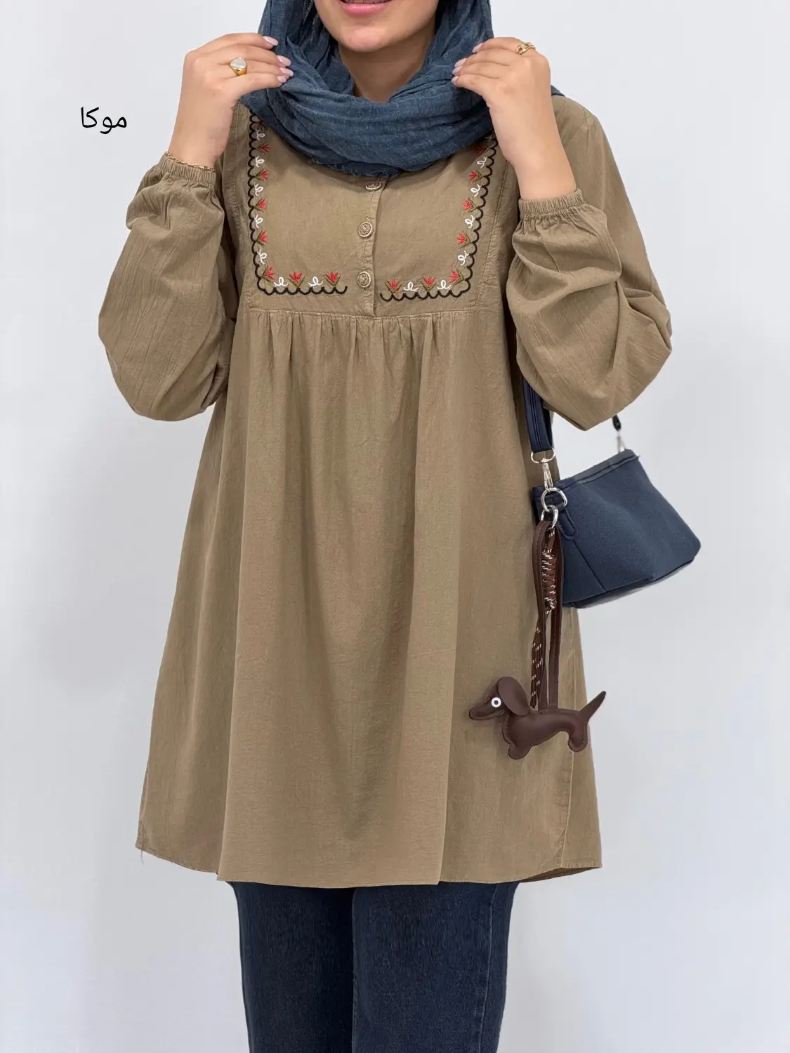 مانتو لینن گلدوزی گیسو 1